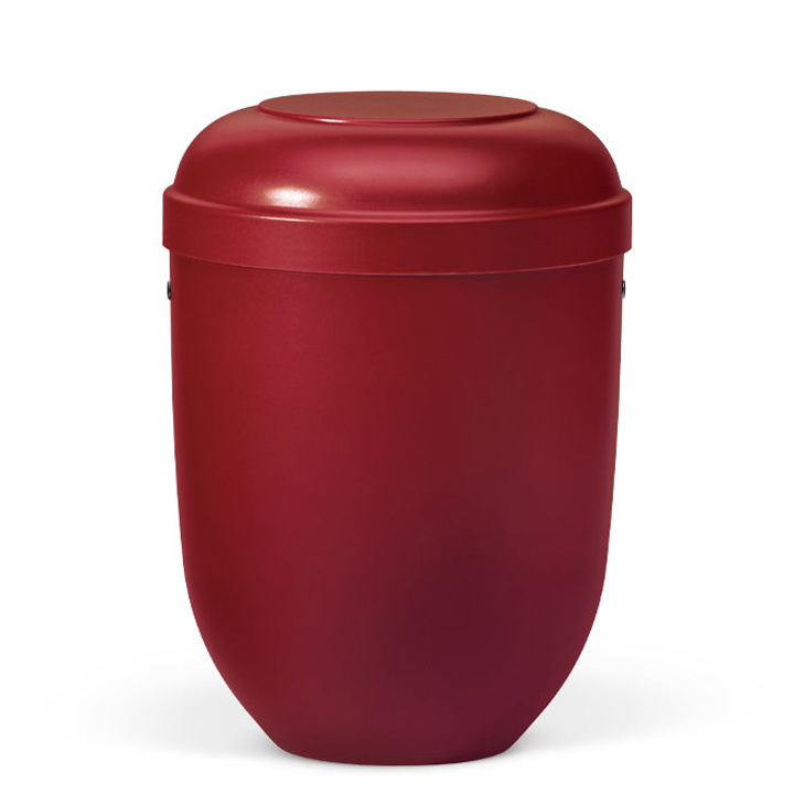 Urne 21825, Naturstoff, weinrot matt
