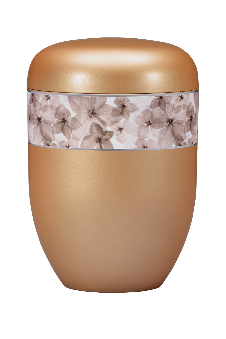 Urne 25532 apricot, Dekorband Blüten