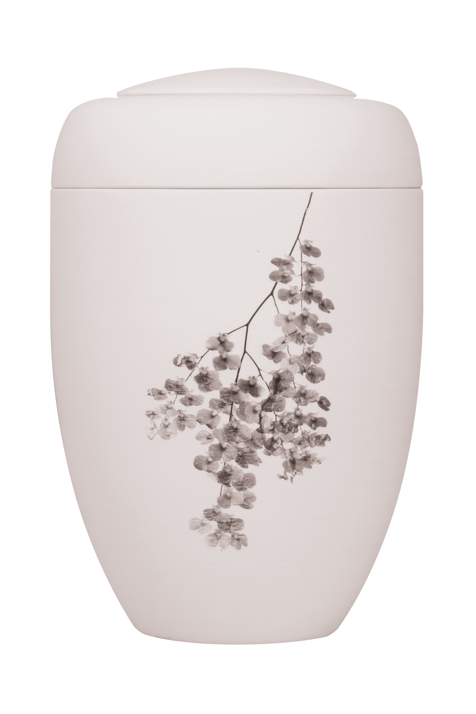 Grafik-Urne 0700 crèmeweiß "Orchidee klein"