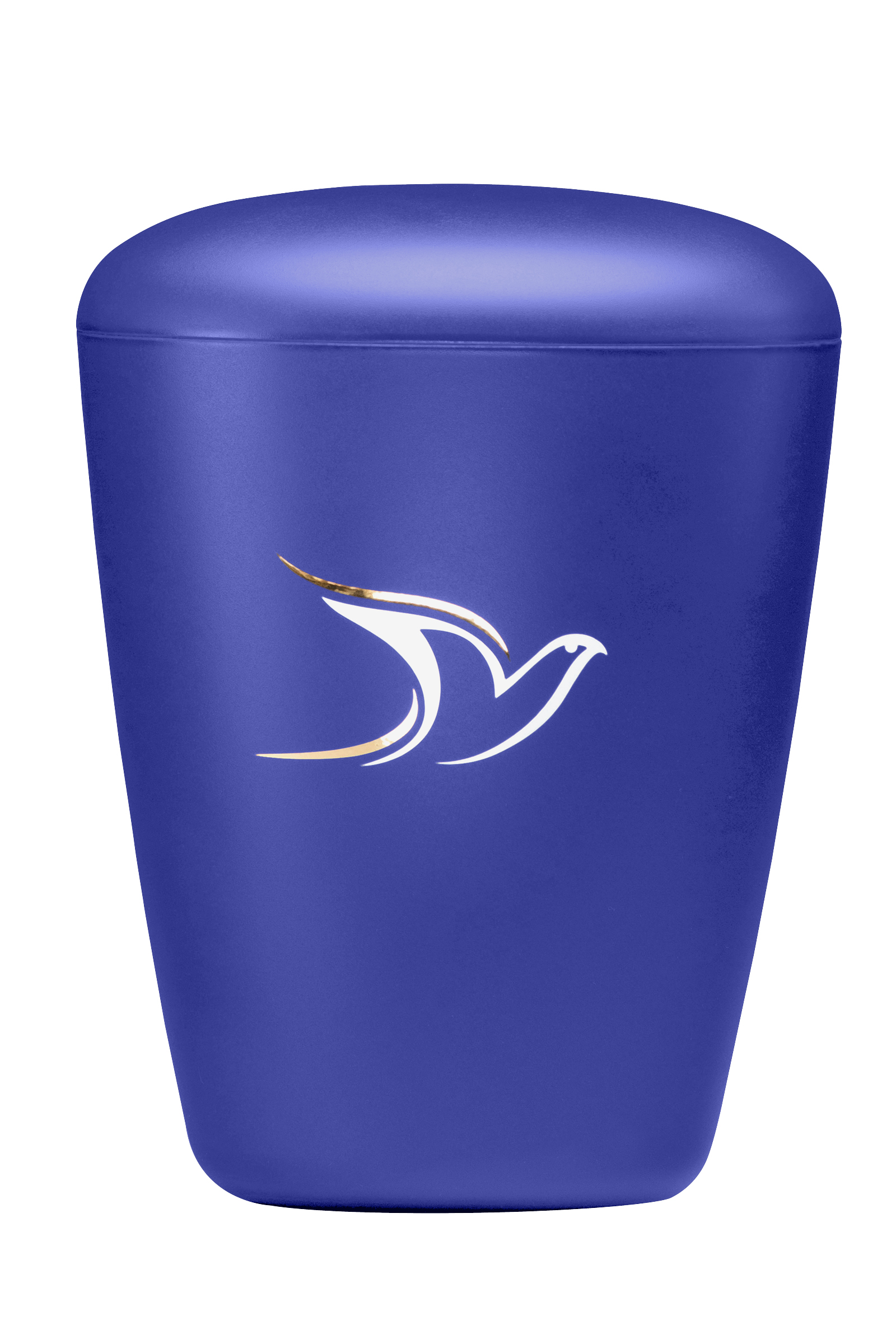 Urne 26402 saphirblau, Taube gold/weiß