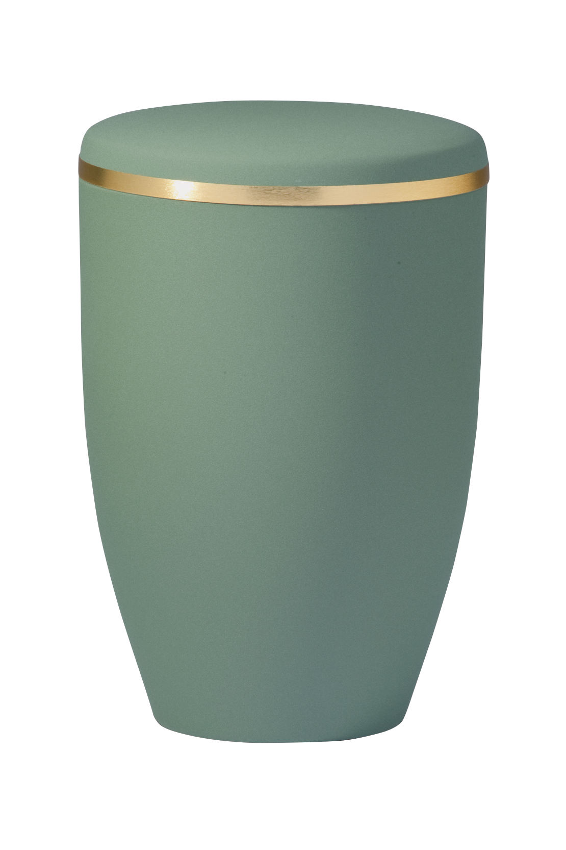 Urne 6232, Stahl, olivgrün, Goldband