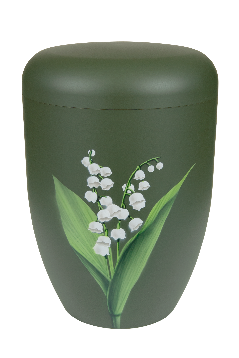 Urne Bot000403b dunkelgrün, Maiglöckchen