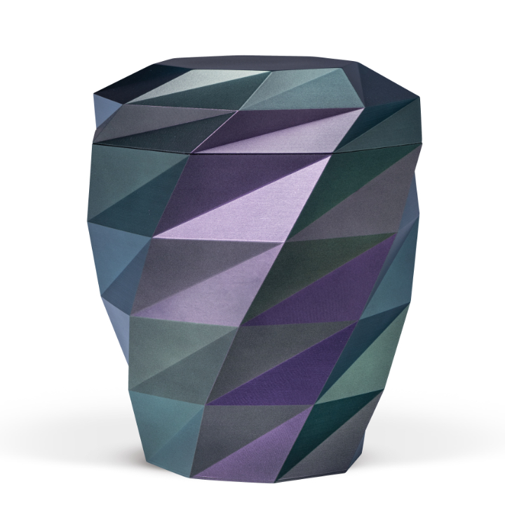 Urne 35700, Effektlack magentarot-fjordgrün, Polygon